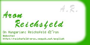 aron reichsfeld business card